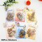 90PCS Floral PET Stickers, Botanical Flower Scrapbook Stickers for Journaling, DIY Crafts and Planner Decoration, Transparent Waterproof Junk Journal Supplies